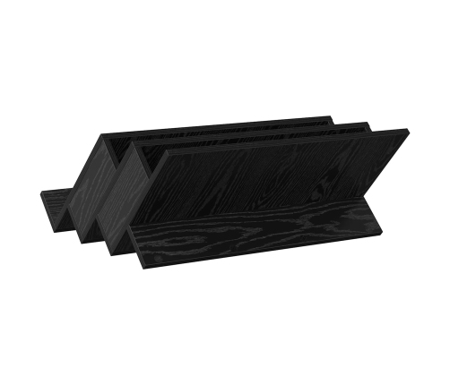 Žurnālu Statīvs Ar Plauktu Melns Ozolkoks 65 X 53 X 28,5 Cm Vidaxl