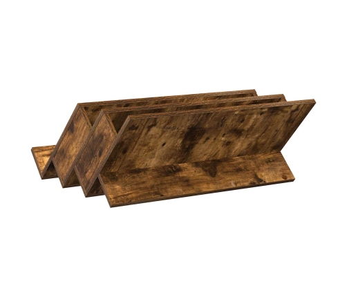 Žurnālu Statīvs Ar Plauktu Dūmaka Ozols 65 X 53 X 28,5 Cm Vidaxl