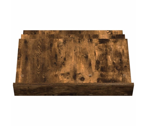 Žurnālu Statīvs Ar Plauktu Dūmaka Ozols 65 X 53 X 28,5 Cm Vidaxl