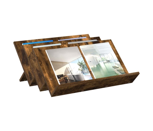 Žurnālu Statīvs Ar Plauktu Dūmaka Ozols 65 X 53 X 28,5 Cm Vidaxl