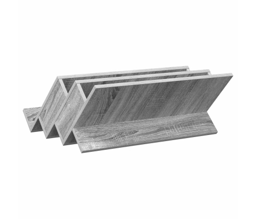 Žurnālu Statīvs Ar Plauktu Pelēks Sonoma 65 X 53 X 28,5 Cm Vidaxl