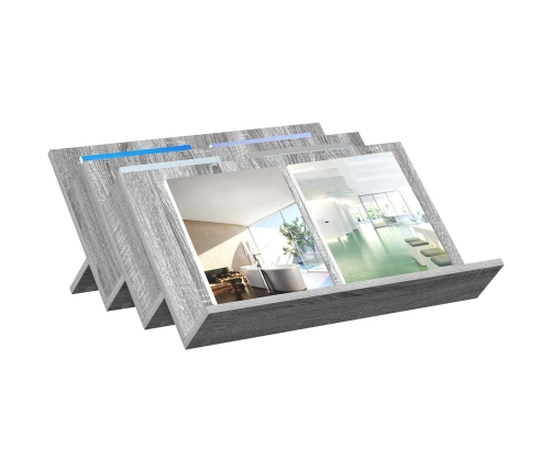 Žurnālu Statīvs Ar Plauktu Pelēks Sonoma 65 X 53 X 28,5 Cm Vidaxl