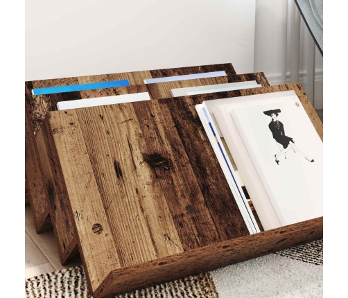 Žurnālu Statīvs Vecs Koks 65 X 53 X 28,5 Cm Inženierijas Koks Vidaxl