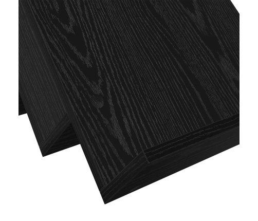 Žurnālu Statīvs Ar Plauktu Melns Ozolkoks 90 X 53 X 28,5 Cm Vidaxl