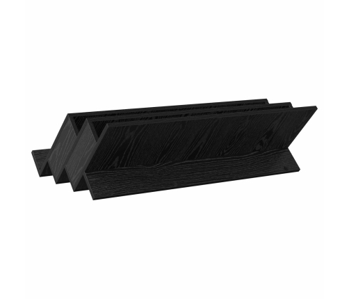 Žurnālu Statīvs Ar Plauktu Melns Ozolkoks 90 X 53 X 28,5 Cm Vidaxl