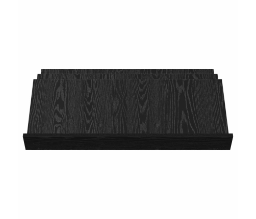 Žurnālu Statīvs Ar Plauktu Melns Ozolkoks 90 X 53 X 28,5 Cm Vidaxl