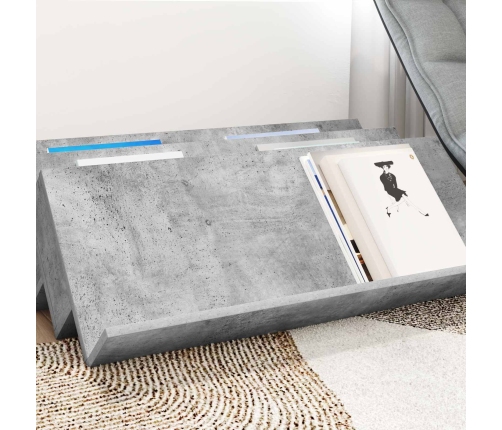 Žurnālu Statīvs Ar Plauktu Betona Pelēks 90 X 53 X 28,5 Cm Vidaxl