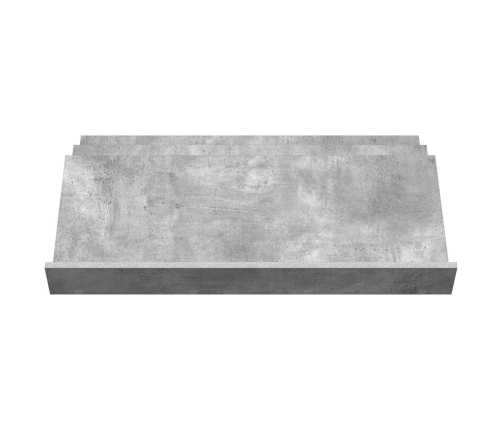 Žurnālu Statīvs Ar Plauktu Betona Pelēks 90 X 53 X 28,5 Cm Vidaxl