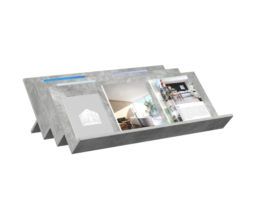 Žurnālu Statīvs Ar Plauktu Betona Pelēks 90 X 53 X 28,5 Cm Vidaxl