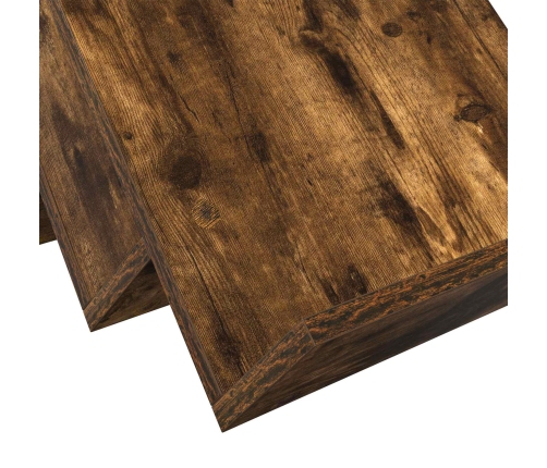 Žurnālu Statīvs Ar Plauktu Dūmaka Ozols 90 X 53 X 28,5 Cm Vidaxl