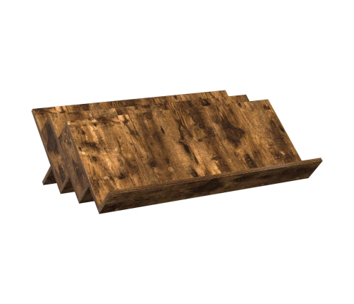 Žurnālu Statīvs Ar Plauktu Dūmaka Ozols 90 X 53 X 28,5 Cm Vidaxl