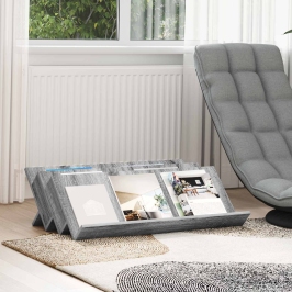 Žurnālu Statīvs Ar Plauktu Pelēks Sonoma 90 X 53 X 28,5 Cm Vidaxl Žurnālu Statīvs Ar Plauktu Pelēks Sonoma 90 X 53 X 28,5 Cm Vidaxl