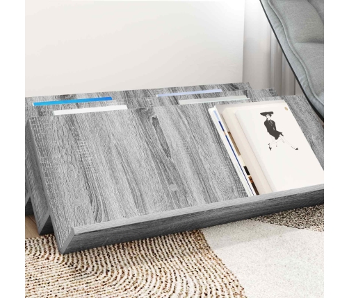 Žurnālu Statīvs Ar Plauktu Pelēks Sonoma 90 X 53 X 28,5 Cm Vidaxl