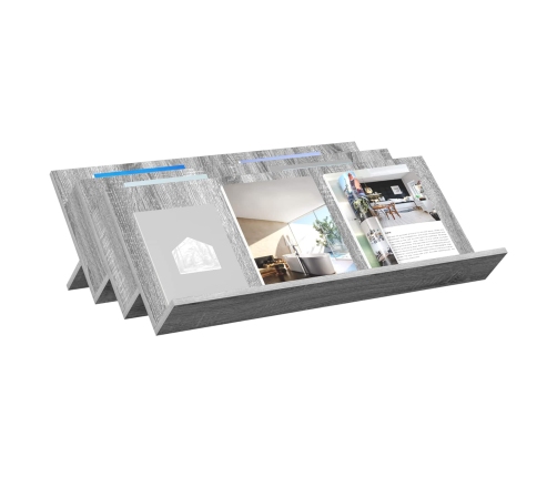 Žurnālu Statīvs Ar Plauktu Pelēks Sonoma 90 X 53 X 28,5 Cm Vidaxl