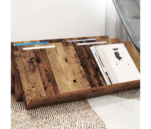 Žurnālu Statīvs Vecs Koks 90 X 53 X 28,5 Cm Inženierijas Koks Vidaxl