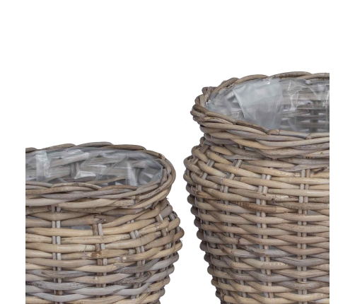 Ziedu Grozs Ar Uzglabāšanu 2 Pcs Pelēka Lacak Krūmos Vidaxl