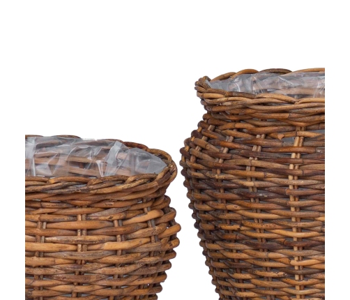 Ziedu Grozs Ar Uzglabāšanu 2 Pcs Brūna Lacak Krūmos Vidaxl