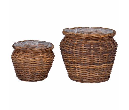 Ziedu Grozs Ar Uzglabāšanu 2 Pcs Brūna Lacak Krūmos Vidaxl