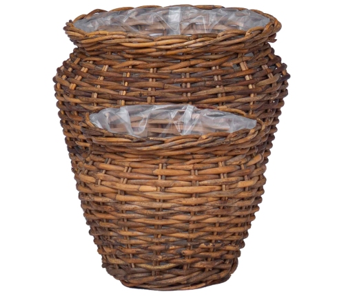 Ziedu Grozs Ar Uzglabāšanu 2 Pcs Brūna Lacak Krūmos Vidaxl