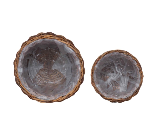 Ziedu Grozs Ar Uzglabāšanu 2 Pcs Brūna Lacak Krūmos Vidaxl