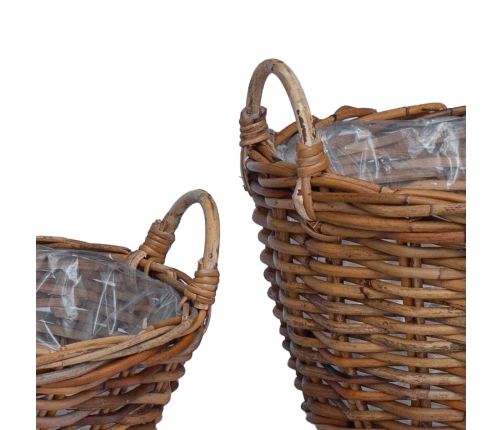 Ziedu Grozs Ar Uzglabāšanu 2 Pcs Brūna Lacak Krūmos Vidaxl