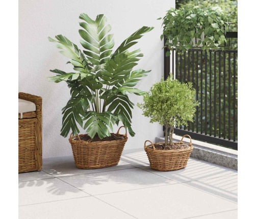 Ziedu Grozs Ar Uzglabāšanu 2 Pcs Brūna Lacak Krūmos Vidaxl