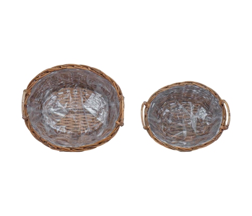 Ziedu Grozs Ar Uzglabāšanu 2 Pcs Brūna Lacak Krūmos Vidaxl