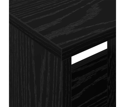 Žurnālu Statīvs Melns Ozolkoks 102 X 30 X 45 Cm Vidaxl