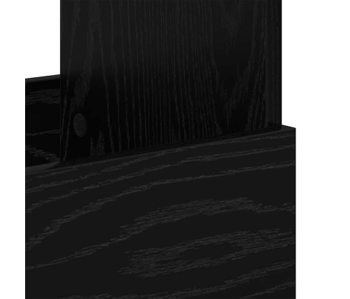 Žurnālu Statīvs Melns Ozolkoks 102 X 30 X 45 Cm Vidaxl