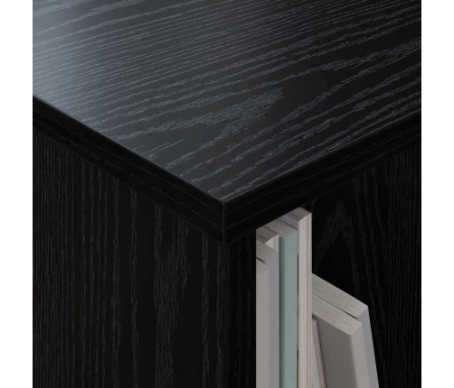 Žurnālu Statīvs Melns Ozolkoks 102 X 30 X 45 Cm Vidaxl