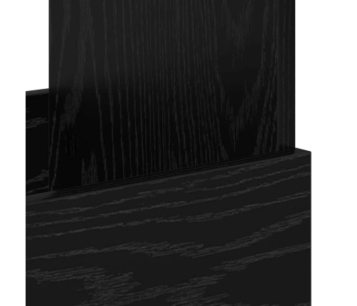 Žurnālu Statīvs Melns Ozolkoks 35 X 30 X 45 Cm Vidaxl