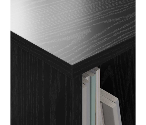 Žurnālu Statīvs Melns Ozolkoks 35 X 30 X 45 Cm Vidaxl