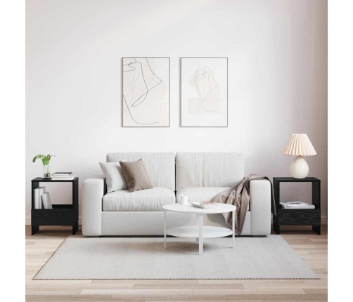 Žurnālu Statīvs 2 Pcs Melns Ozolkoks 35 X 30 X 45 Cm Vidaxl