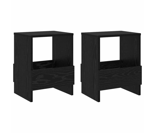 Žurnālu Statīvs 2 Pcs Melns Ozolkoks 35 X 30 X 45 Cm Vidaxl