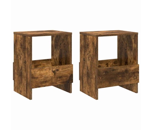 Žurnālu Statīvs 2 Pcs Dūmaka Ozols 35 X 30 X 45 Cm Vidaxl