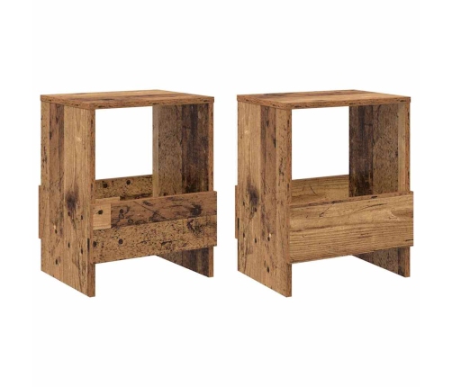 Žurnālu Statīvs 2 Pcs Vecs Koks 35 X 30 X 45 Cm Vidaxl
