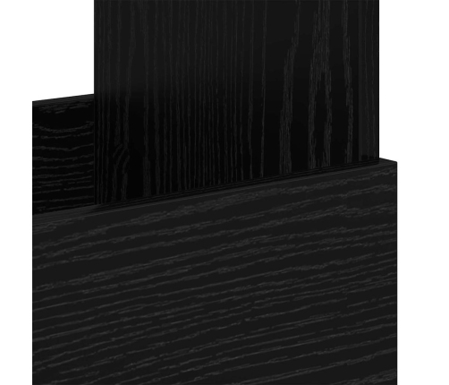 Žurnālu Statīvs Melns Ozolkoks 68,5 X 30 X 45 Cm Vidaxl