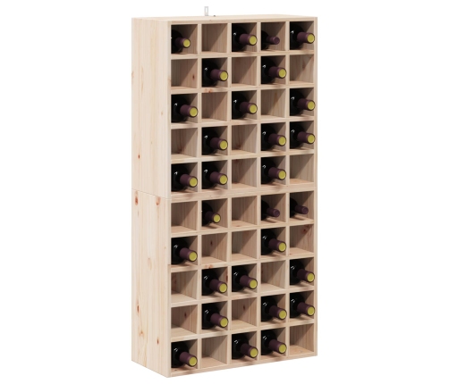 Vīna Plaukts 2 Pcs Dabiska 56 X 25 X 56 Cm Ciets Priedes Koks Vidaxl