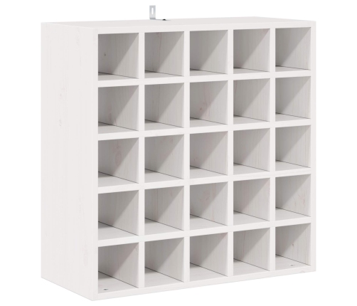 Vīna Plaukts 2 Pcs Balts 56 X 25 X 56 Cm Ciets Priedes Koks Vidaxl