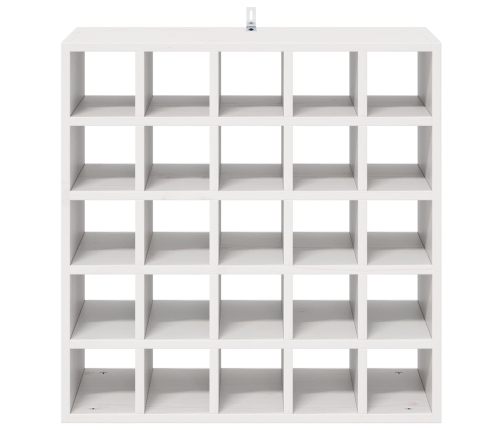 Vīna Plaukts 2 Pcs Balts 56 X 25 X 56 Cm Ciets Priedes Koks Vidaxl