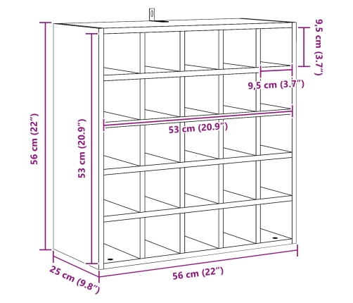 Vīna Plaukts 2 Pcs Balts 56 X 25 X 56 Cm Ciets Priedes Koks Vidaxl