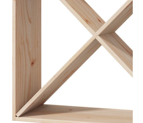 Vīna Plaukts 2 Pcs Dabiska 62 X 25 X 62 Cm Ciets Priedes Koks Vidaxl