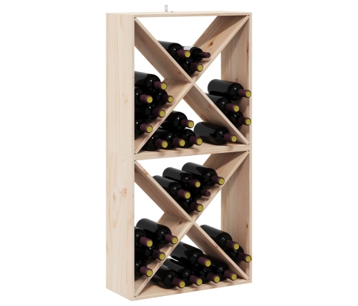 Vīna Plaukts 2 Pcs Dabiska 62 X 25 X 62 Cm Ciets Priedes Koks Vidaxl