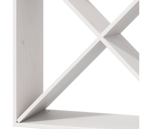 Vīna Plaukts 2 Pcs Balts 62 X 25 X 62 Cm Ciets Priedes Koks Vidaxl
