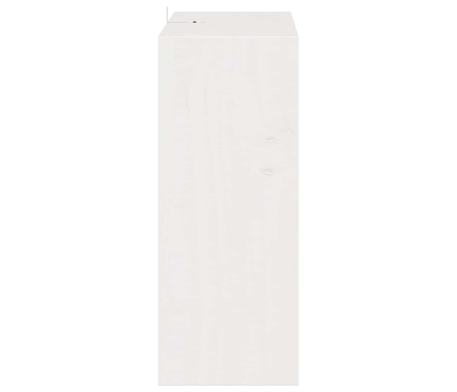 Vīna Plaukts 2 Pcs Balts 62 X 25 X 62 Cm Ciets Priedes Koks Vidaxl