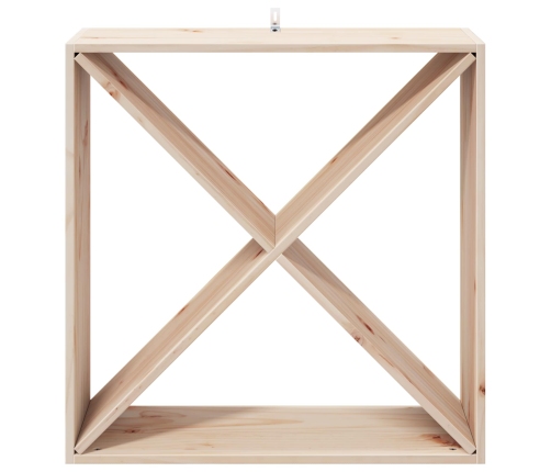 Vīna Plaukts 4 Pcs Dabiska 62 X 25 X 62 Cm Ciets Priedes Koks Vidaxl