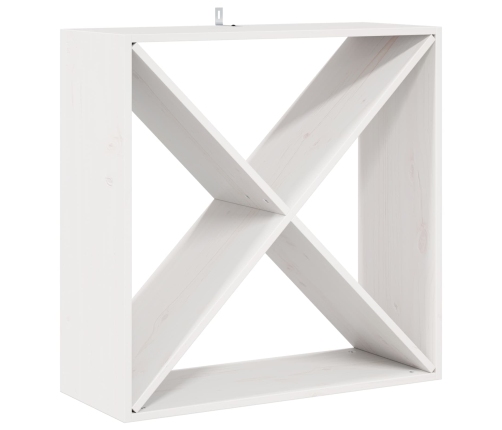 Vīna Plaukts 4 Pcs Balts 62 X 25 X 62 Cm Ciets Priedes Koks Vidaxl