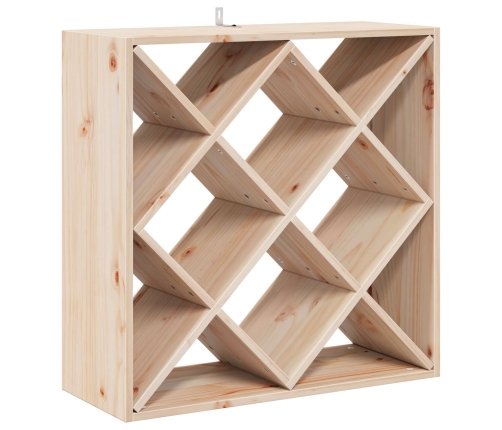 Vīna Plaukts 2 Pcs Dabiska 62 X 25 X 62 Cm Ciets Priedes Koks Vidaxl