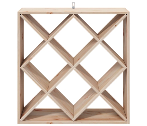 Vīna Plaukts 2 Pcs Dabiska 62 X 25 X 62 Cm Ciets Priedes Koks Vidaxl