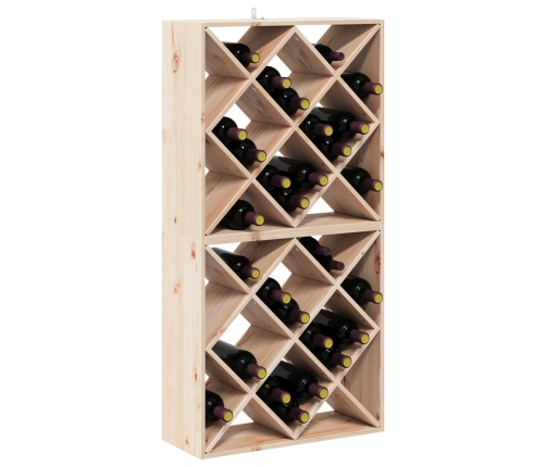 Vīna Plaukts 2 Pcs Dabiska 62 X 25 X 62 Cm Ciets Priedes Koks Vidaxl